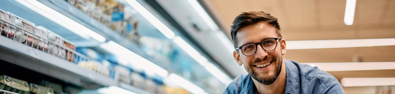 Man in a supremarket