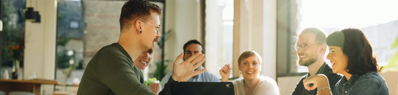 Group of people having a meeting